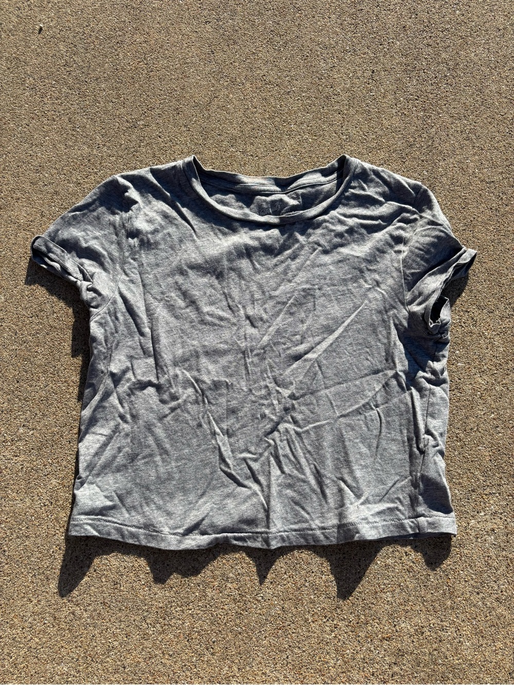 Universal Thread Gray Short Sleeve Crop Tee